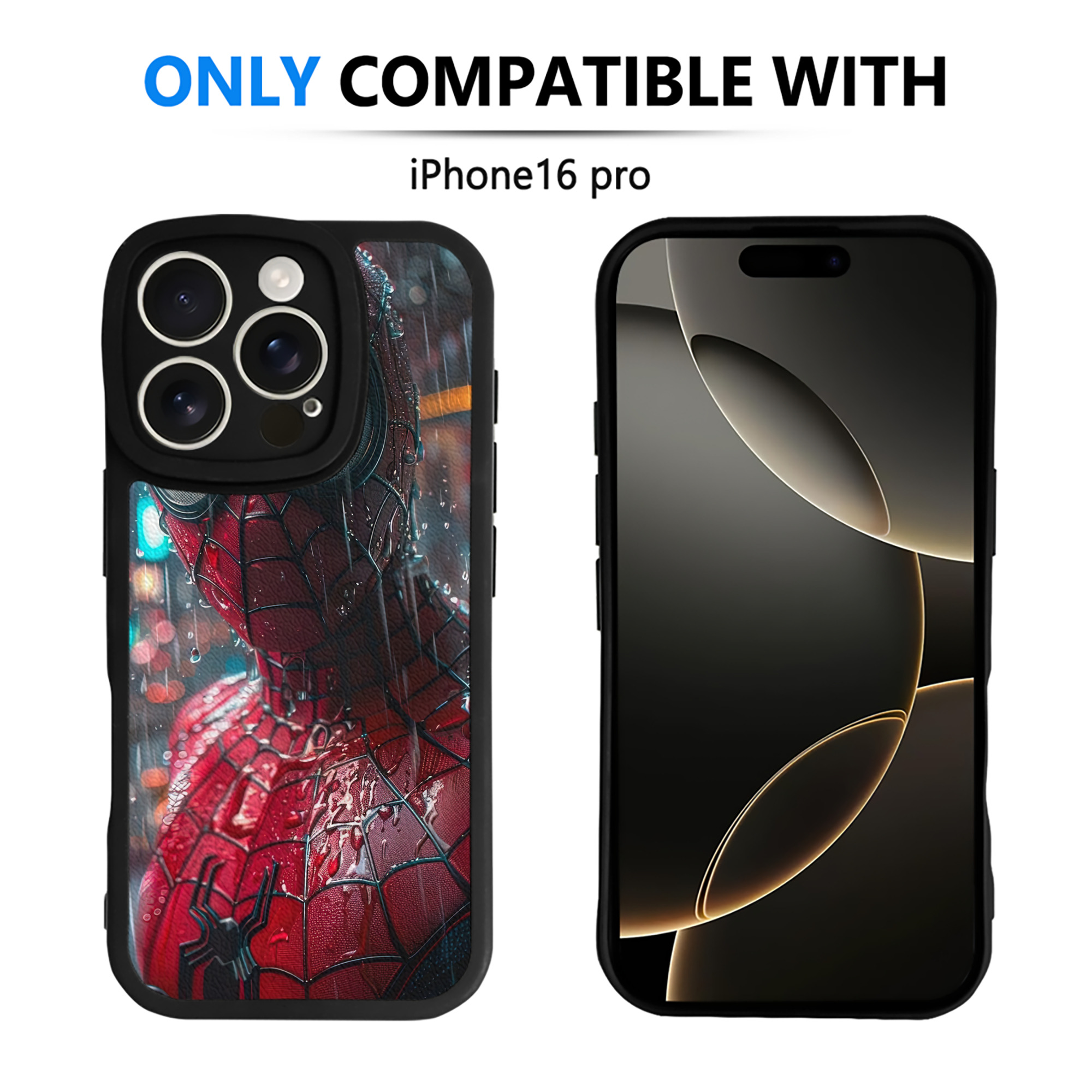 Spider Man スパイダーマン 【iPhone 16シリーズ対応】シリコンスマホケース（レザー調） 材質：シリコン